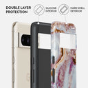 Frozen Leaves - Cute Marble Google Pixel 8 Pro Case 2