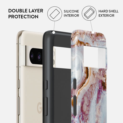 Frozen Leaves - Cute Marble Google Pixel 8 Pro Case 2