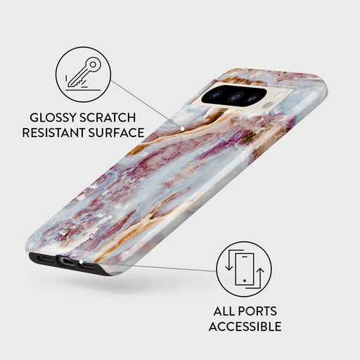 Frozen Leaves - Cute Marble Google Pixel 8 Pro Case 3
