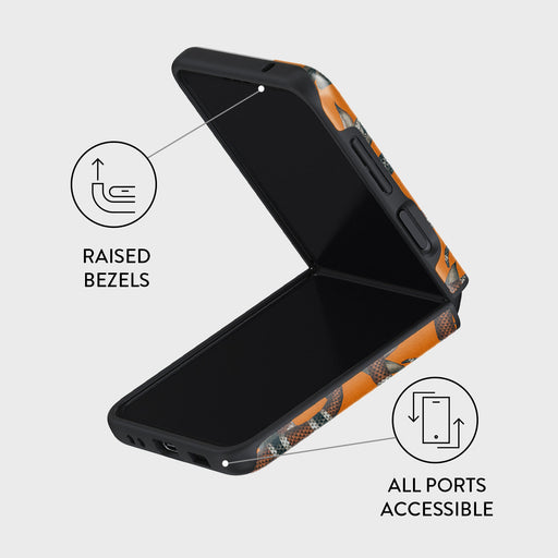 Bitter Apricot - Snake Samsung Galaxy Z Flip 4 Case 9