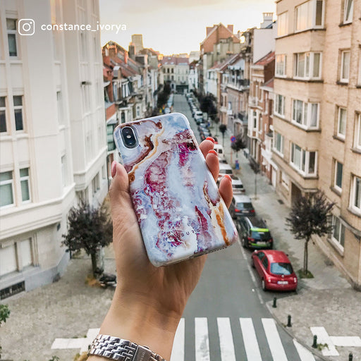 Frozen Leaves - Cute Marble Samsung Galaxy S23 Case 29