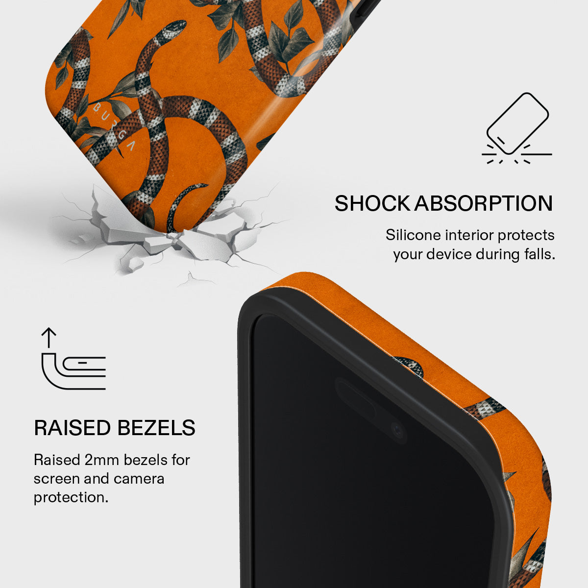 Bitter Apricot - Snake iPhone 17 Case | BURGA