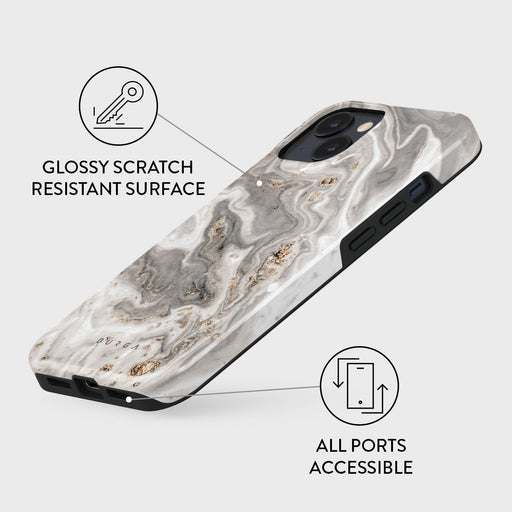 Snowstorm - Grey Marble iPhone 15 Plus Case 7