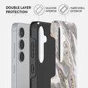 Snowstorm - Grey Marble Samsung Galaxy S24 FE Case 2