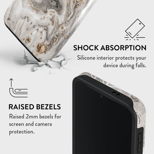 Snowstorm - Grey Marble Samsung Galaxy S24 FE Case 4