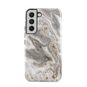 Snowstorm - Grey Marble Samsung Galaxy S22 Plus Case 5