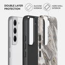 Snowstorm - Grey Marble Samsung Galaxy S22 Plus Case 6