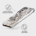 Snowstorm - Grey Marble Samsung Galaxy S22 Plus Case 7