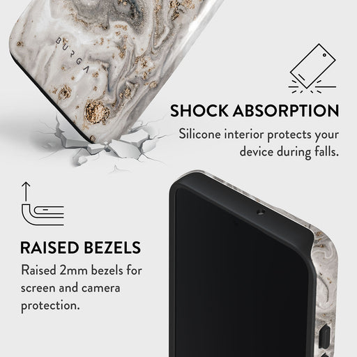 Snowstorm - Grey Marble Samsung Galaxy S22 Plus Case 8
