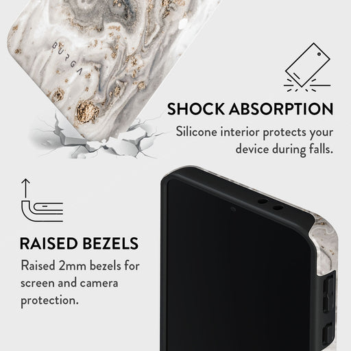 Snowstorm - Grey Marble Samsung Galaxy A36 5G Case 4