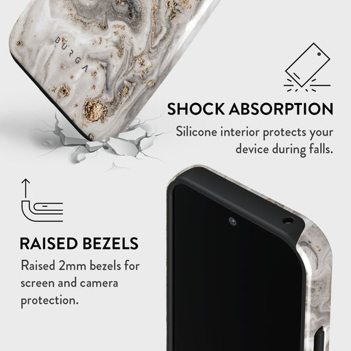 Snowstorm - Grey Marble Google Pixel 9 Pro Case 4