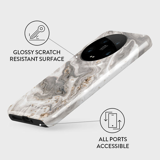 Snowstorm - Grey Marble Xiaomi 14 Ultra Case 3