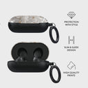 Snowstorm - Grey Marble Samsung Galaxy Buds Case 4