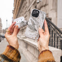 Snowstorm - Grey Marble iPhone 15 Plus Case 24