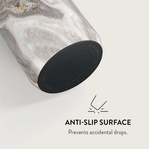 Snowstorm - Grey Marble Water Bottle