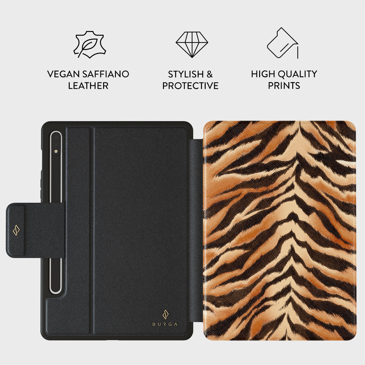 Feral Samsung Galaxy Tab S9+ FE Case BURGA