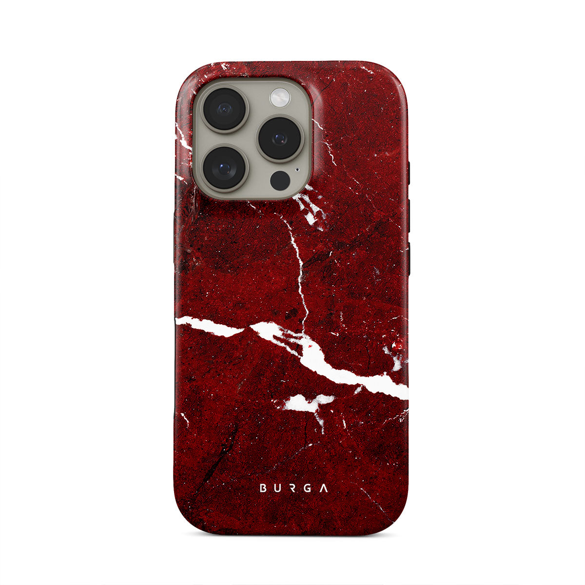 Iconic Red Ruby - Marble iPhone 16 Pro Case | BURGA