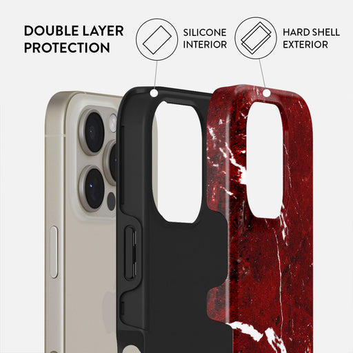 Iconic Red Ruby - Marble iPhone 16 Pro Max Case 2