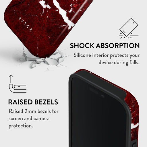 Iconic Red Ruby - Marble iPhone 16 Pro Max Case 4