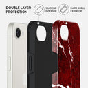 Iconic Red Ruby - Marble iPhone 16e Case 2