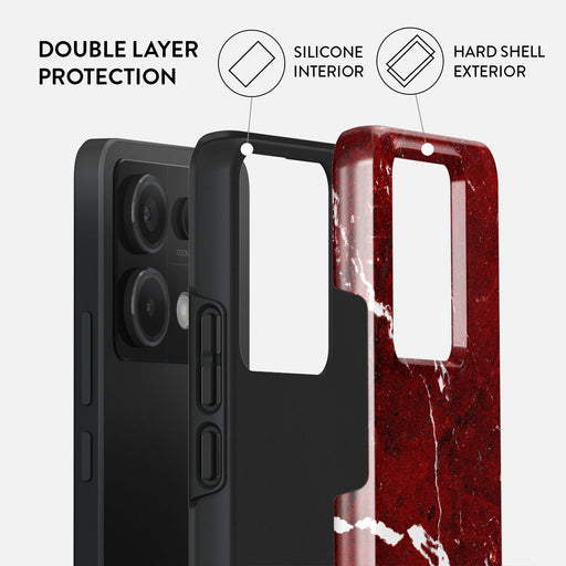 Iconic Red Ruby - Marble Xiaomi Redmi Note 13 Pro 5G Case 2
