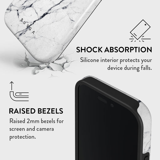 Satin White - Marble iPhone 16 Plus Case 4