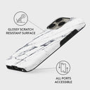 Satin White - Marble iPhone 16 Pro Case 3