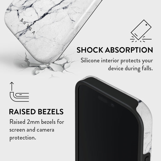 Satin White - Marble iPhone 16 Pro Case 4