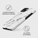 Satin White - Marble iPhone 15 Case 7