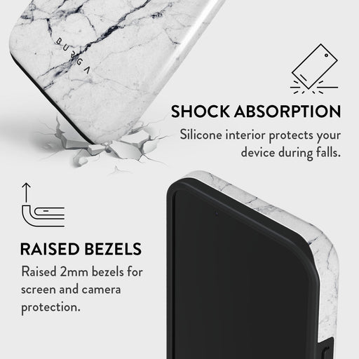 Satin White - Marble iPhone 15 Case 8