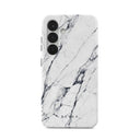 Satin White - Marble Samsung Galaxy S25 Case