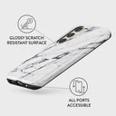 Satin White - Marble Samsung Galaxy S23 Case 7