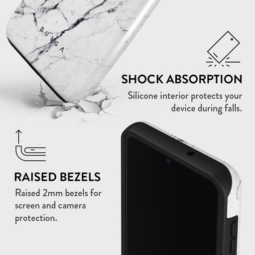 Satin White - Marble Samsung Galaxy S23 Case 8