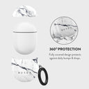 Satin White - Marble Google Pixel Buds Pro Case 2