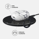 Satin White - Marble Google Pixel Buds Pro Case 3