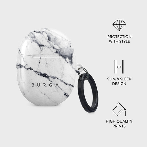 Satin White - Marble Google Pixel Buds Pro Case 4