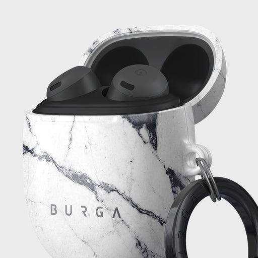 Satin White - Marble Google Pixel Buds Pro Case 5