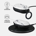 Satin White - Marble Samsung Galaxy Buds Case 3