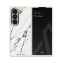 Satin White - Marble Samsung Galaxy Z Fold 6 Case 23