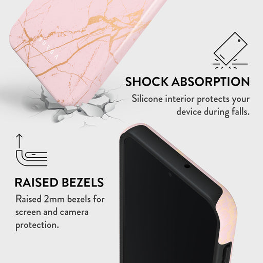 Peachy Gold - Pink Marble Samsung Galaxy A15 4G / 5G Case 4