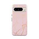 Peachy Gold - Pink Marble Google Pixel 8 Pro Case 1