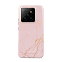 Peachy Gold - Pink Marble Xiaomi 14 Pro Case 1