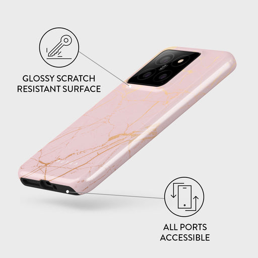 Peachy Gold - Pink Marble Xiaomi 14 Pro Case 3