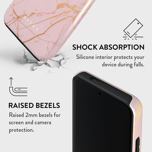 Peachy Gold - Pink Marble Xiaomi 14 Pro Case 4