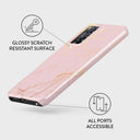Peachy Gold - Pink Marble Xiaomi Redmi Note 11 Pro Case 3