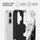Fatal Contradiction - Black & White Marble iPhone 16 Plus Case 2