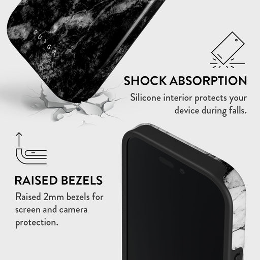Fatal Contradiction - Black & White Marble iPhone 16 Plus Case 4