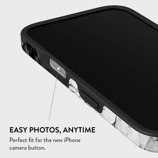 Fatal Contradiction - Black & White Marble iPhone 16 Plus Case 5