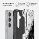 Fatal Contradiction - Black & White Marble Samsung Galaxy S24 FE Case 2