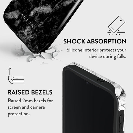 Fatal Contradiction - Black & White Marble Samsung Galaxy S24 FE Case 4